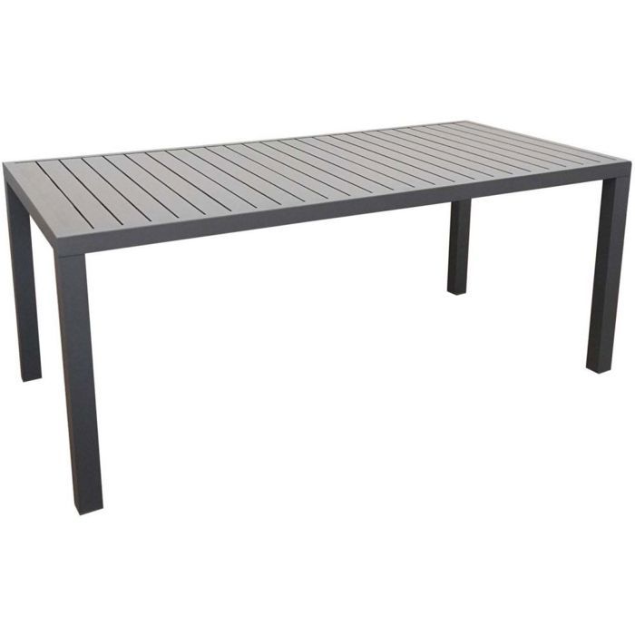 Table de jardin - PROLOISIRS - Alice - Aluminium - Gris - Rectangulaire - 180 cm