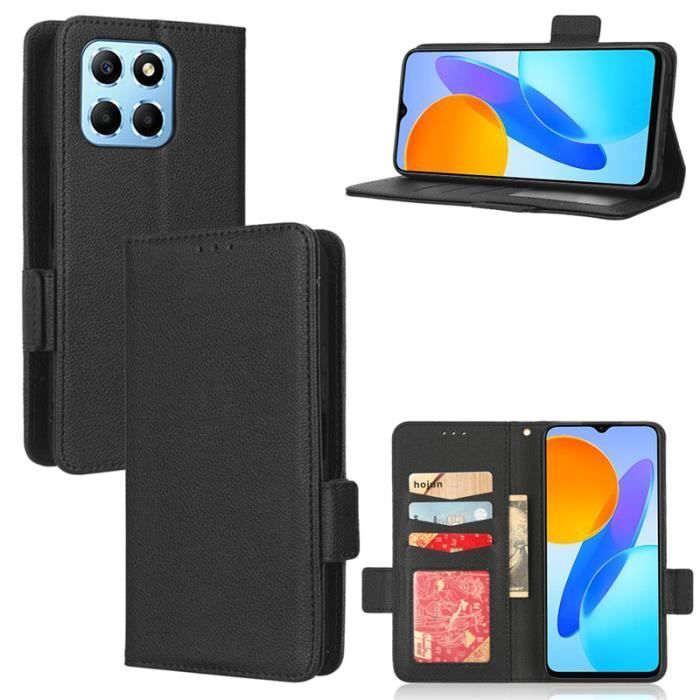 Housse Portefeuille Pour Honor 70 Lite - Simili Cuir Brun, 3 Emplacements Cartes, Aimants
