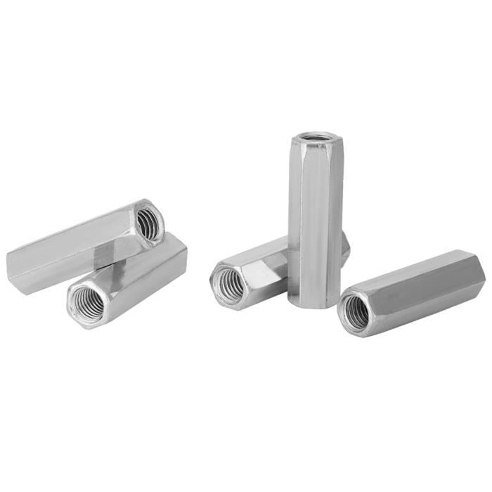 10 écrous Fendus (castle Nuts) 7/8-14 Zingués - Filetage Fin, Hexagonal, Grade 5 | Pour Essieux, Mécanique Auto