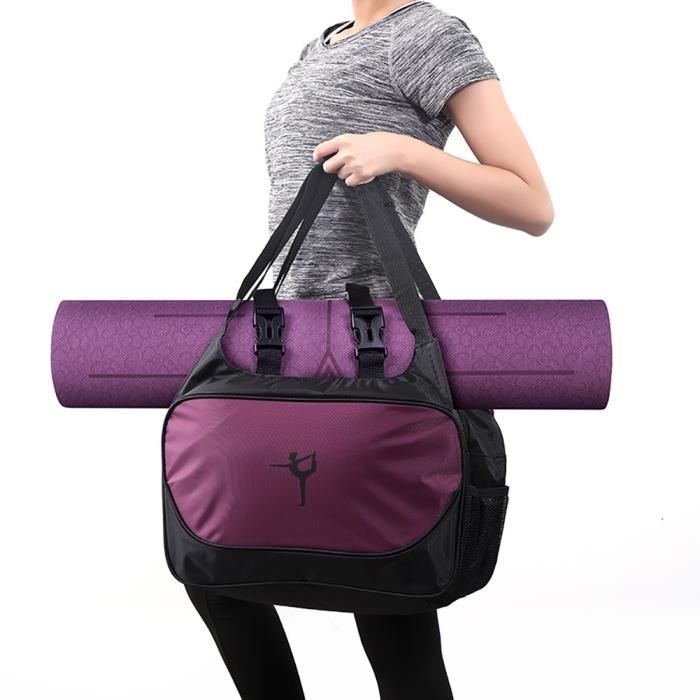 Sac De Yoga Multifonction Grand Capacité – Porte-tapis Réglable, Imperméable, En Polaire Doublé, Pour Femme Ou Homme, Idéal Pour Sport, Danse, Plage Ou Voyage