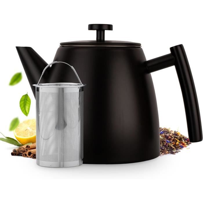 Théières,Théière en fer avec infuseur en acier inoxydable, bouilloire