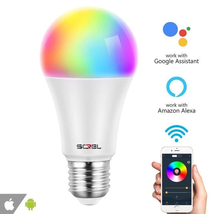 16 Millions de Couleurs Google Home et IFTTT Compatible avec Alexa 2 Unités E27 RGBW Avec Lumière Chaude Aucun Hub Requis Etekcity Ampoule Connectée LED Wifi Intelligente Multicolore 
