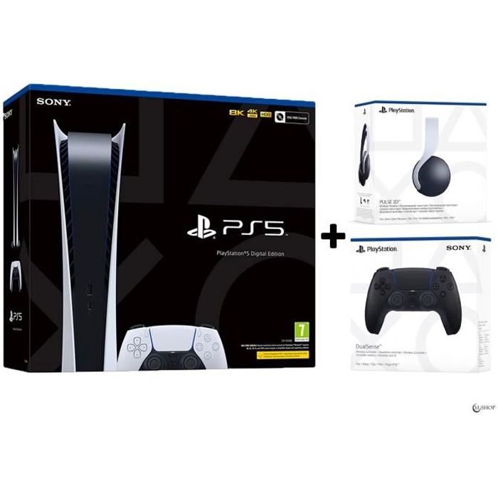 Console de salon - Sony - Playstation 5 Digital Edition - 825 Go - Bundle -  Blanc - Cdiscount Jeux vidéo