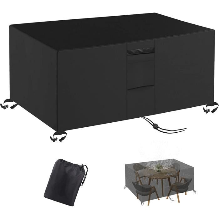 Housse Protection Table Jardin Housse De Protection Table Jardin 242x162x100cm - Bâche Oxford 420D Imperméable - Anti-UV Et Poussière Rangement Mobilier Jardin