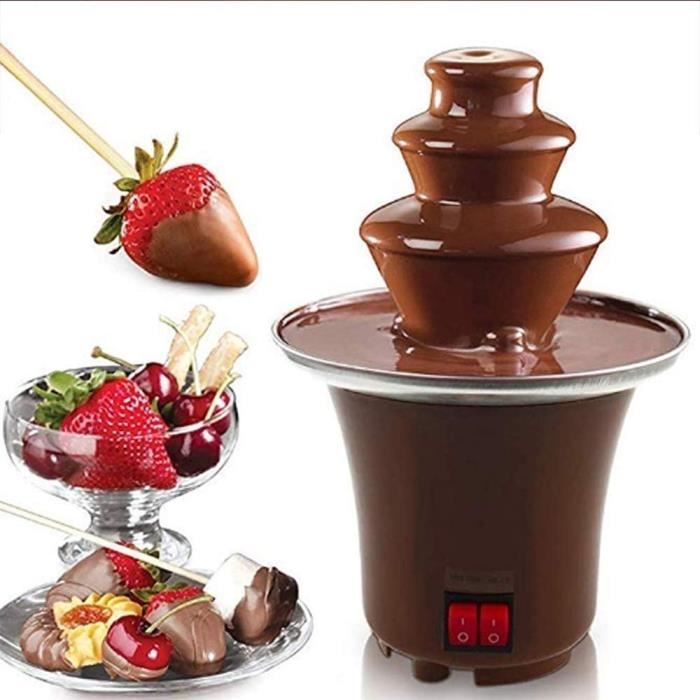 Uniquel Ménage Mini Fontaine à Chocolat, Fondue au Chocolat Acier