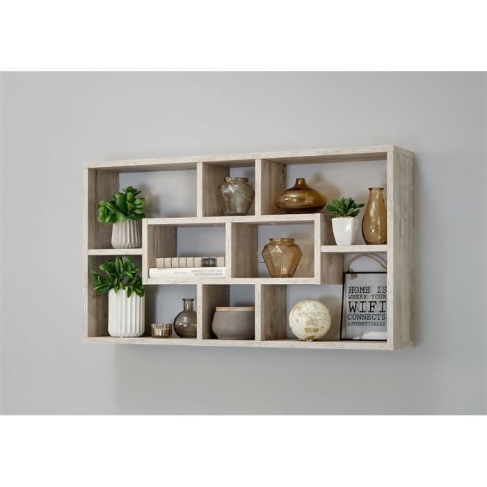 Etagere Murale Chene Beton Profondeur 30