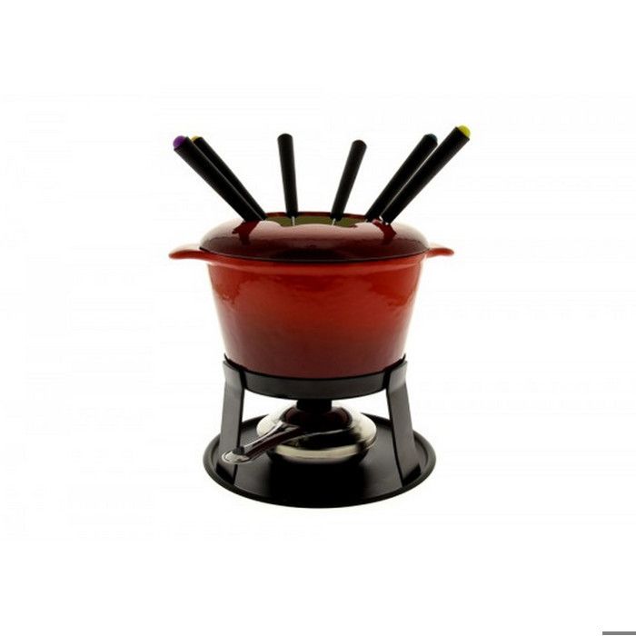 Fondue Bourguignonne diamètre 21 cm couleur extérieure Rouge type