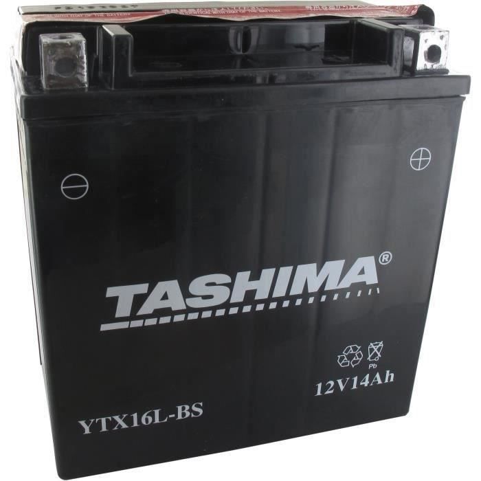 Batterie moto YTX16L-BS étanche 12V / 14Ah