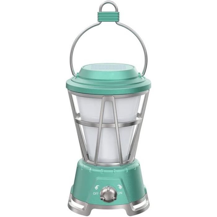 Lampe De Camping Portable Rechargeable - Étanche, 3 Modes De Lumière - Avec Crochet Métallique - Pour Tente, Randonnée, Jardin, Pêche