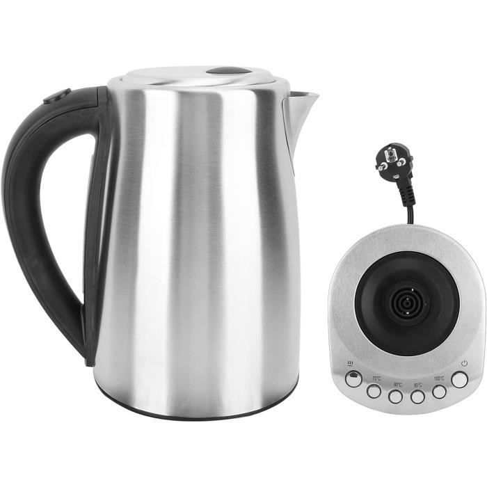 Bouilloire électrique Rétro 1,7 L En Inox - Avec Thermomètre Et Indicateur De Niveau - Arrêt Automatique - Design Vintage Vert Foncé