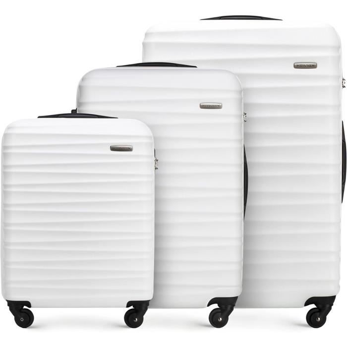 Valise Moyenne - Wall - 65cm - Coque Rigide ABS - 4 Roues 360° - Serrure à Combinaison