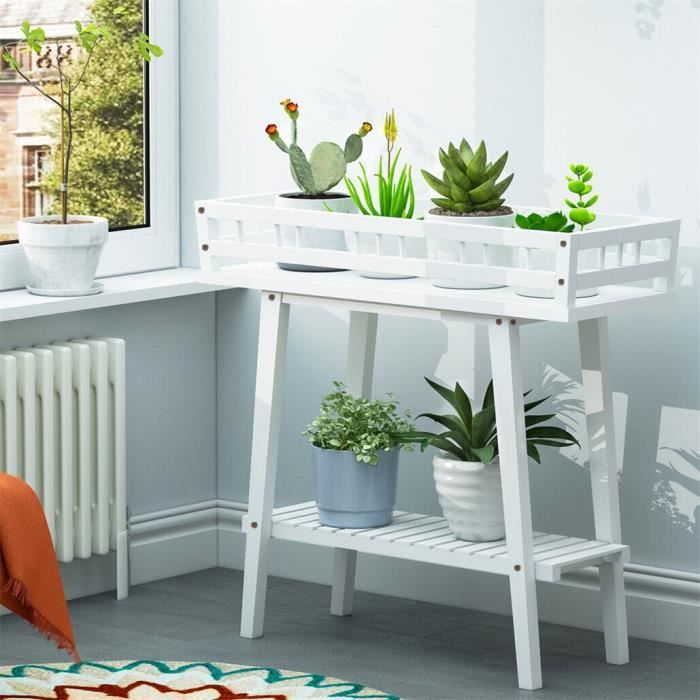 unho Porte Plantes Intérieur Fer Forgé, Étagère à Fleurs avec 9