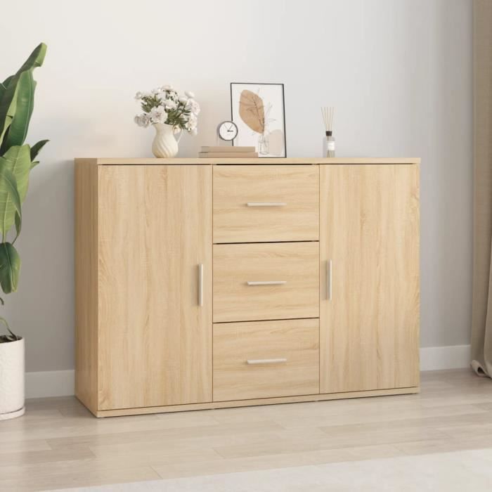 vidaXL Buffet chêne sonoma 91x29 5x65 cm bois dingénierie 823345