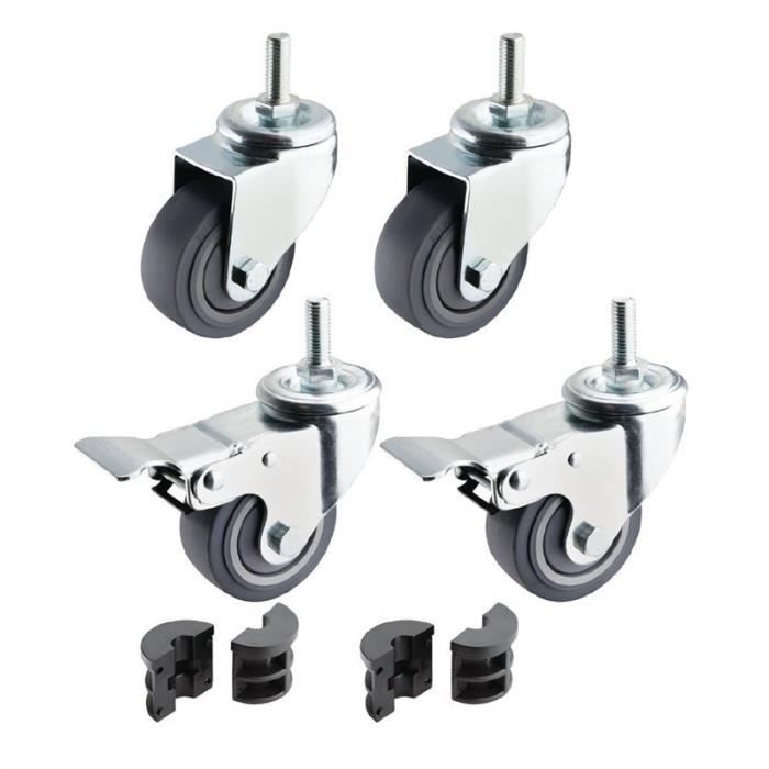 Vogue HC847 Lot de 4 roulettes pour table en acier inoxydable