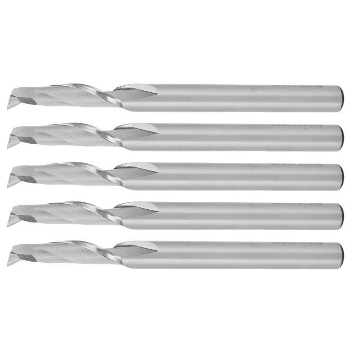 Set 7 Fraises HSS 4 Flûtes - Fraises En Bout Pour Router Bois/Métal