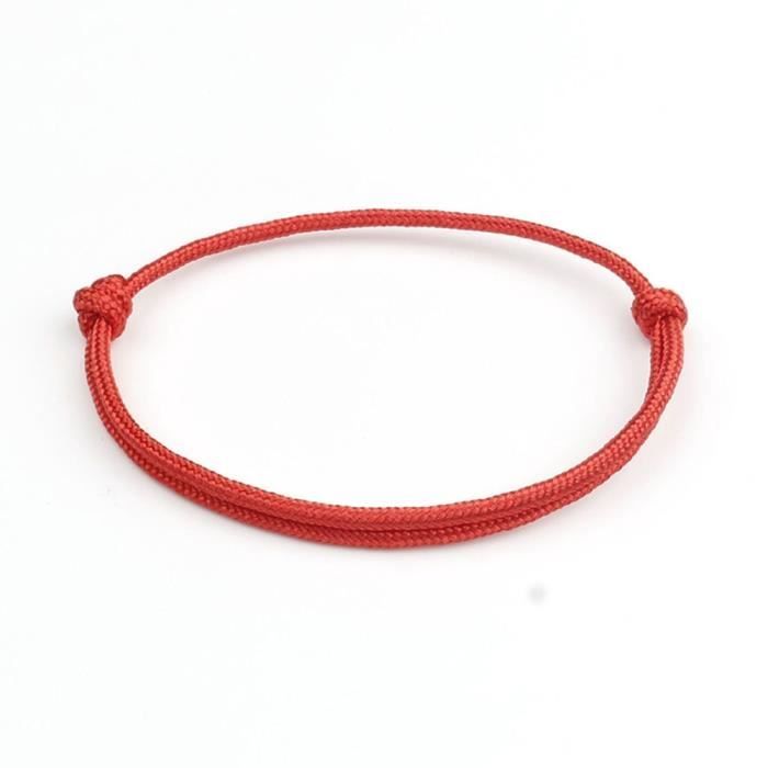 Bracelet Fil Rouge « Mon Bonheur » Six Mantras Plaqué Or - Moment Ici