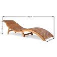 CASARIA® Chaise longue bois d'acacia certifié FSC® pliable valise ergonomique ajustable chaise longue de jardin en bois-1