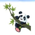 1PC auto-adhésif Panda dessin animé papier peint sticker mural autocollant pour bureau maison chambre d'enfant   PORTE MONNAIE-1