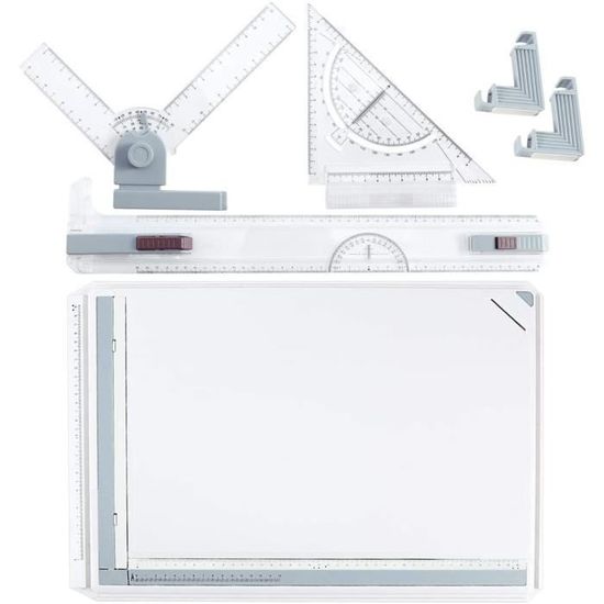 Planche à Dessin A4 Hocadon - Règle Parallèle Réglable - Pour étudiants, Architectes - Professionnelle