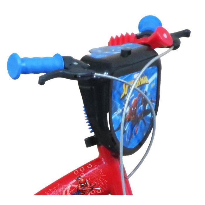 Vélo Enfant 16'' Garçon Disney Stitch - 2 Freins, Pneus Gonflables, Garde-Boue, Carter, Stabilisateurs