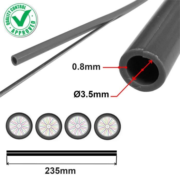 MEAKTSMI - Lot De 10 Capuchons De Rayons Pour Vélo - Alliage D'aluminium - Diamètre 2 Mm - Couleurs Variées (noir, Rouge, Bleu, Vert, Or, Violet, Argent) - Pour VTT, Vélo Route, Vélo Pliant