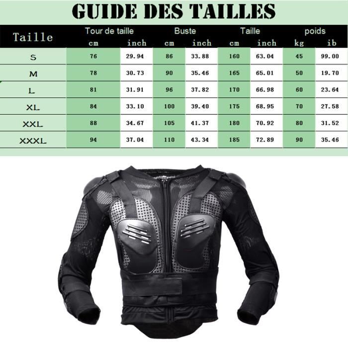 Veste De Protection Motocross - Blindage Dos, épaules, Coudes - Rouge/Noir - Taille Unique