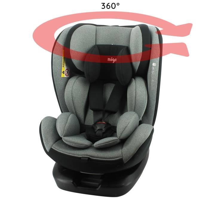 Siège auto Isofix Migo NANIA - Pivotant 360° - Dos et face route