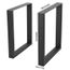 2 Pieds De Table En Acier Noir - 60x72 Cm, Style Contemporain, Neufs, BC ELEC