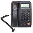 SUC-téléphone filaire de bureau KXT2029CID téléphone filaire téléphone fixe filaire avec répondeur telephonie telephone Noir-2