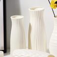 HURRISE Vase incassable pour fleurs Vase à fleurs de Style nordique, simulation de Vase à linge soliflore type grand blanc-2
