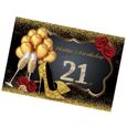 1 pc toile de fond ballons imprimés joyeux 21e anniversaire talons hauts Champagne verre Photo accessoire tissu   COUSSIN-2