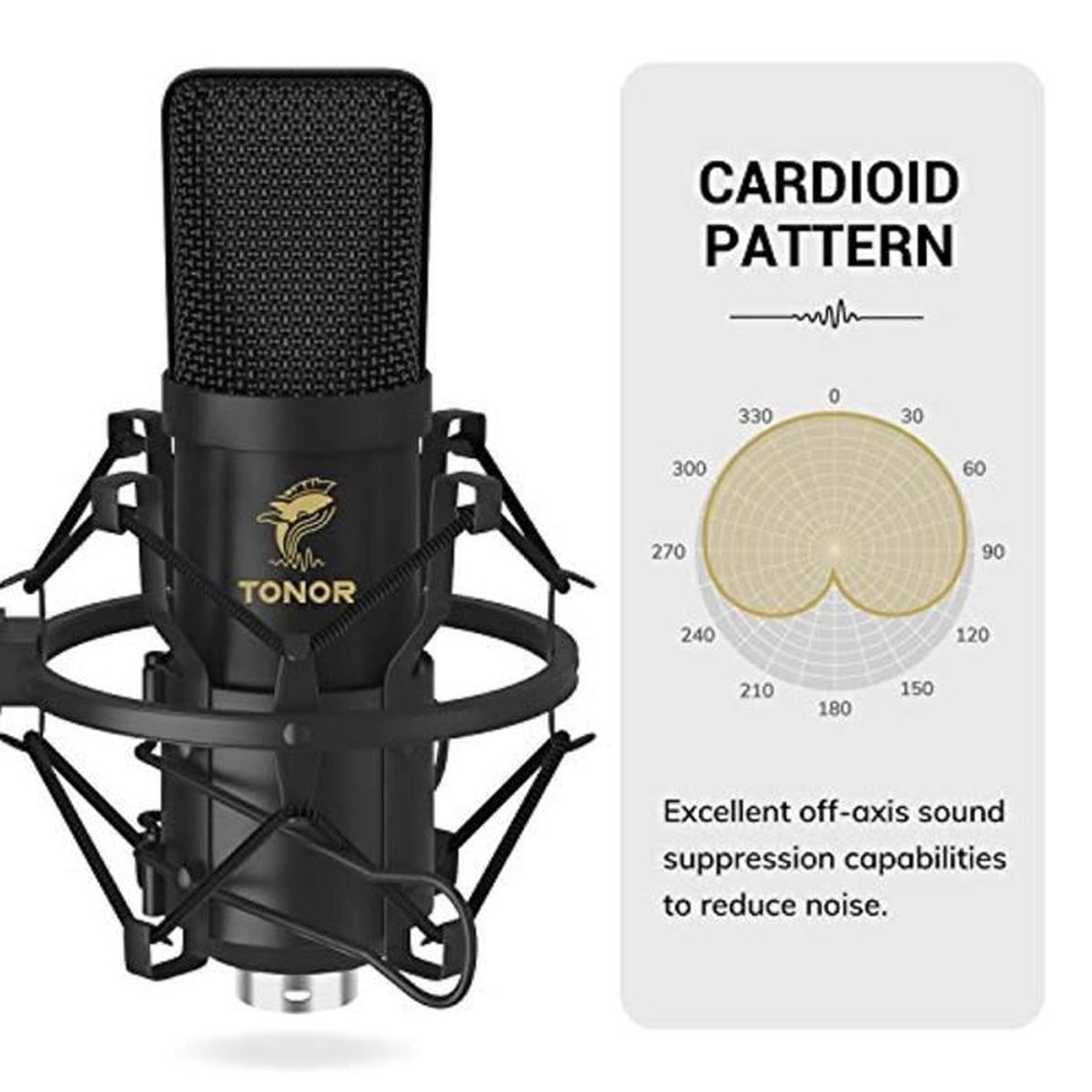 Monopolio Arbitraje Operación posible Microphone à Condensateur, TONOR Micro Cardioïde XLR Professionnel avec  Bras T20, Support Antichoc, Filtre Anti-pop pour Enregistrem - Cdiscount TV  Son Photo