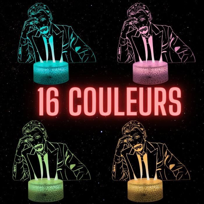 LAMPE DE CHEVET BOULE OR JOHNNY HALLYDAY 6 - Maison