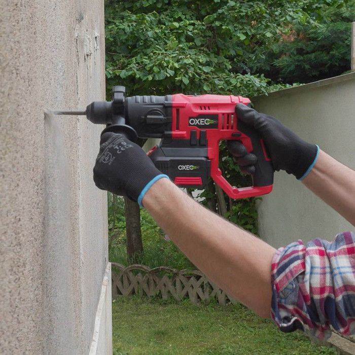Marteau Perforateur Sans Fil OXEO 18V – 1,2 Joule, 2 Vitesses, Mandrin SDS+ | Idéal Bricolage, Perçage Béton, Métal, Bois
