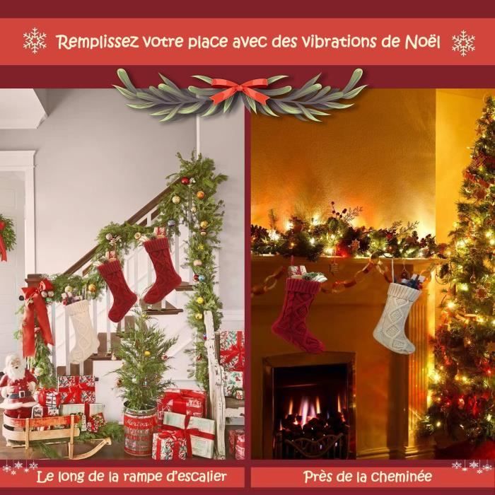 Mini Chaussettes De Noël Suspendues - Lot De 4, Décorations Mignonnes Pour Cheminée, Arbre Et Vitrine