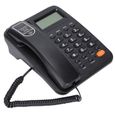 SUC-téléphone filaire de bureau KXT2029CID téléphone filaire téléphone fixe filaire avec répondeur telephonie telephone Noir-3