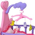 vidaXL Lit de poupée pour chambre d'enfants Rose et violet-3