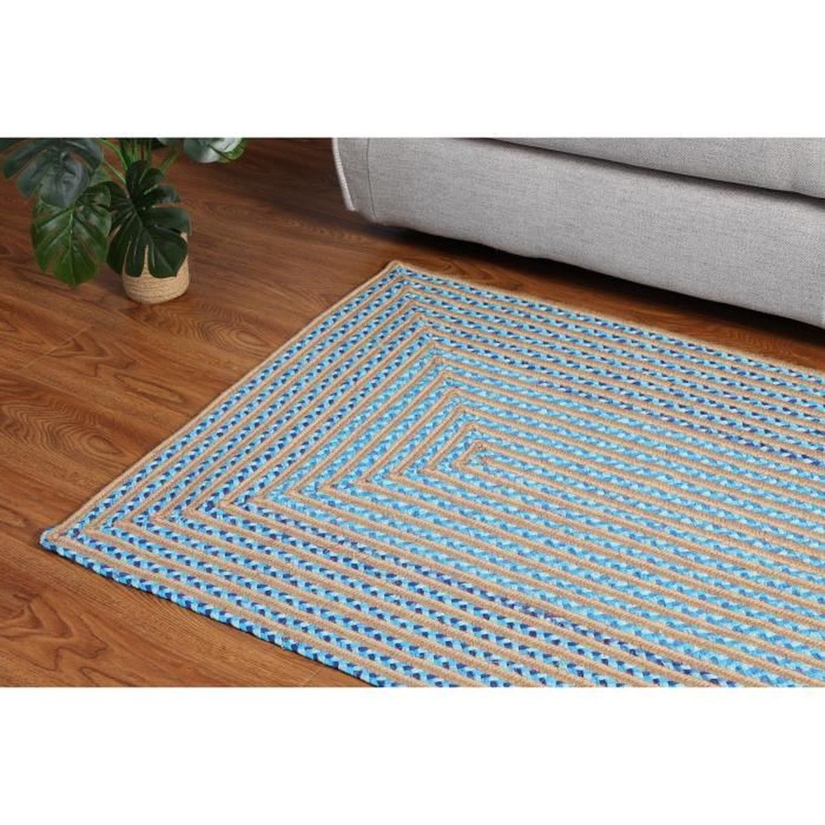 Tapis En Jonc De Mer Rond Tresse En Jute De Fibres Naturelles