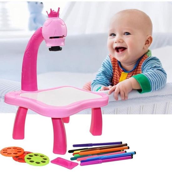 Projecteur De Dessin Pour Enfants MOMSIV Aolieh - Table De Traçage Avec Musique Et Lumière (Rose Deer) - Kit Complet
