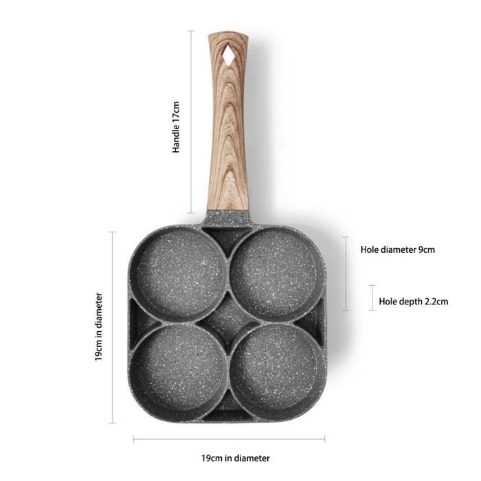 Tasse à Pocher Œufs Antiadhésive KitchenCraft - Grande Taille Avec Crochet Pour Casserole - Lavable Lave-vaisselle