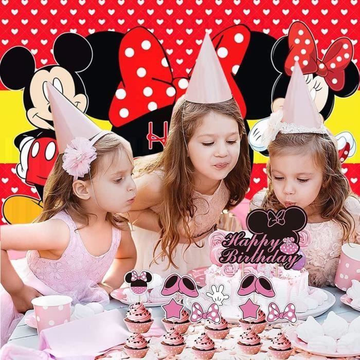 Toile de Fond pour Photographie sur Le thème du Minnie Disney Mickey,pour  garçons et Fille et Enfants,pour fête d'anniversaire, fête Anniversaire  décoration bannière Accessoires Photo-150 * 100cm : : Cuisine et  Maison