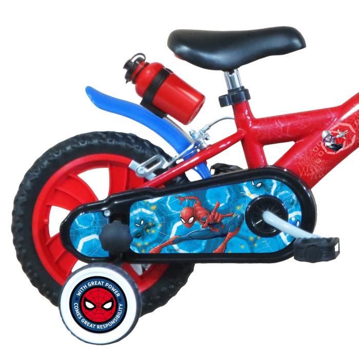 Vélo enfant 12'' garçon Spiderman Pour enfant < 90 cm - équipé de