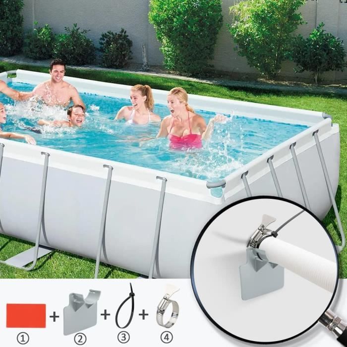 Raccords De Tuyau Piscine 38 Mm - Kit étanche Avec Rondelles Et Ruban D'étanchéité - 10