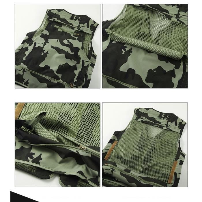 Veste gilet de pêche Simms homme XXL hexagonal camouflage tempête