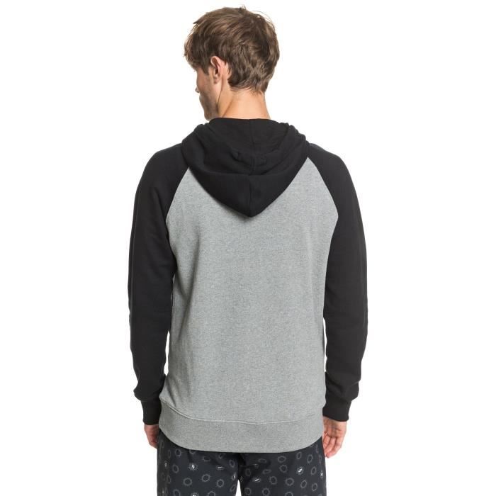 Sweat zippe Essentials Quiksilver Homme Gris Coton biologique et polyester recycle