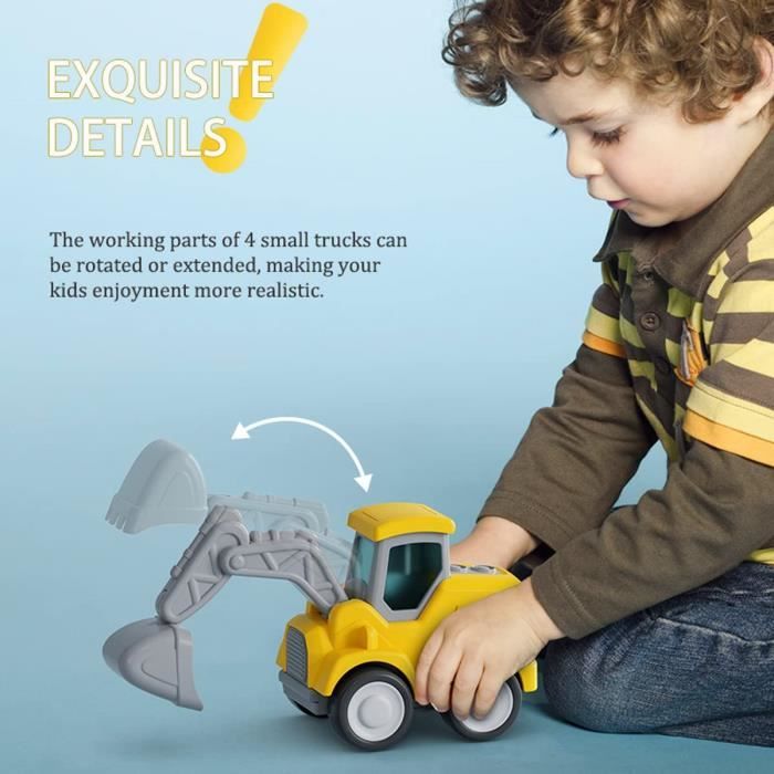 6 véhicules figurines de jeux sur le chantier jouet pour les enfants