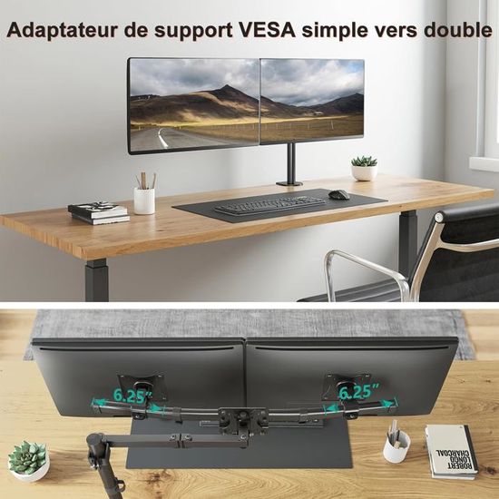 Support Mural Double Pour Écran De 13 À 24 Avec Vesa75-100 - Support Clavier (Fy16Ws)[H994 Support Mural Double Pour Écran De 13 À 24 Avec Vesa75-100 - Support Clavier (Fy16Ws)[H994