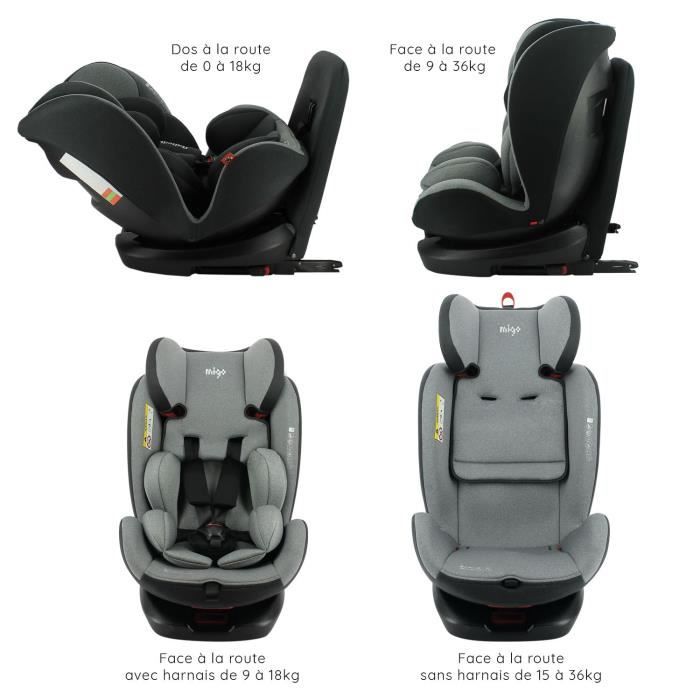 Siège auto Isofix Migo NANIA - Pivotant 360° - Dos et face route - Groupe  0/1/2/3 - 0-36kg - Achat / Vente siège auto NANIA S.AUTO MIGO 360 -  Cdiscount