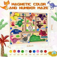 Atyhao Labyrinthe Magnétique De Couleurs Et De Chiffres Tableau Labyrinthe Magnétique En Bois