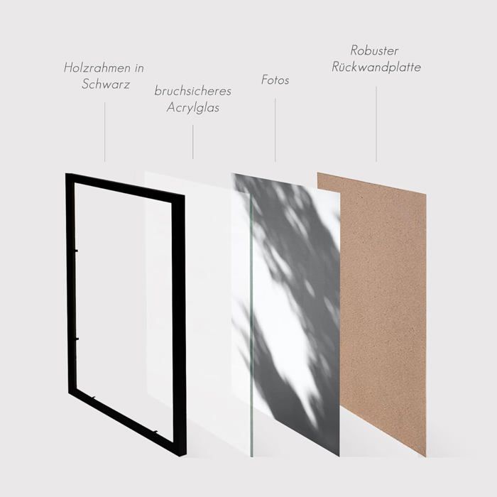 Lot De 10 Cadres Photo 10x15 Cm En Bois Blanc – Avec Verre Acrylique – À Poser Ou Accrocher – Design Moderne Et Intemporel